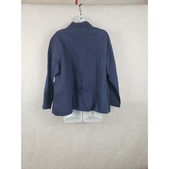 Spirithouse Blue Button Up Long Sleeve Shirt & Balloon Pants Size M Crop Set - Picture 4 of 9